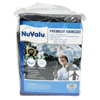 Nuvalu Raincoat Adult Black Xl Premium