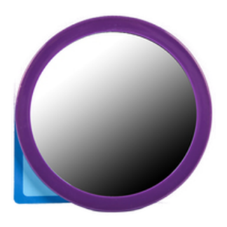 Nuvalu Mirror Round 6.69" W/3 Suction Caps