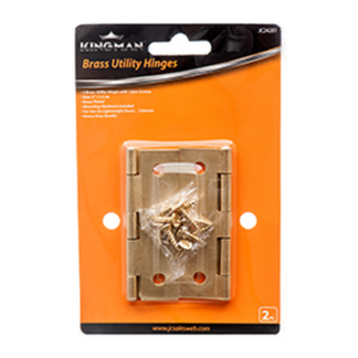 Kingman Brass Hinge 3"  2Pc