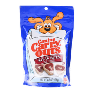 Dog Treat Canine Carry Outs Steak Bites (Beef Flavor) 4.5Oz