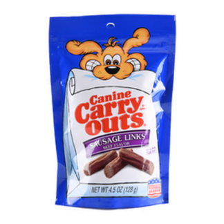 Dog Treat Canine Carry Outs Sausage Links 4.5 Oz