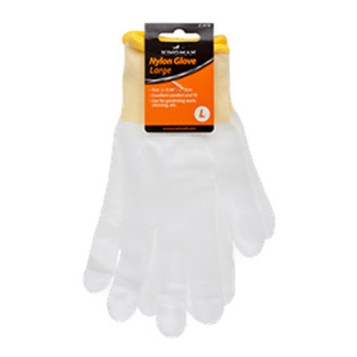 Kingman Nylon Glove Large White/Yellow
