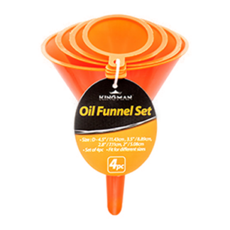 Kingman Plastic Funnel 4Pcs Set