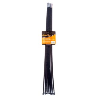 Kingman Cable Ties 0.19" X 16" Black 50Lbs 12Pcs