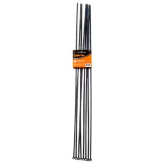 Kingman Cable Ties 0.19" X 20" Black 50Lbs 8Pcs