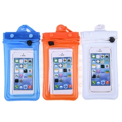 Waterproof Phone Pouch W/ Lanyard Asst Color 4.5X9"