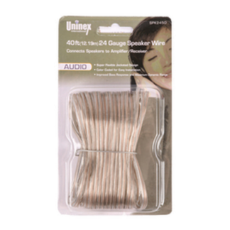 Uninex 24 Gauge Speaker Wire 40Ft