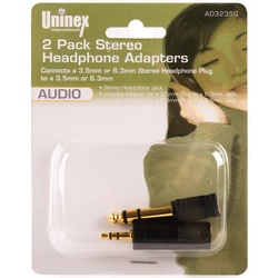 Uninex 2Pack Stereo Headphone Adapters