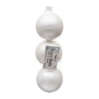 Foam Ball 3" 3 Ct White