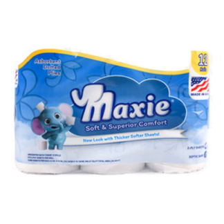 Maxie Bath Tissue Toilet Paper 2-Ply 400 Sheets