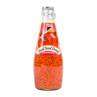 Gabriela Basil Seed Drink Pomegranate 9.8 Oz + Crv