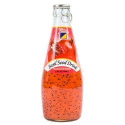 Gabriela Basil Seed Drink Pomegranate 9.8 Oz + Crv