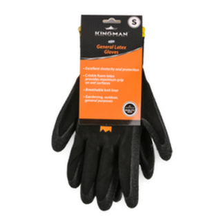 Kingman Glove Latex W/Crinkle Sm 1Pair