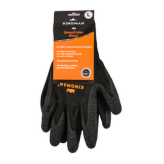 Kingman Glove Latex W/Crinkle Lg 1Pair