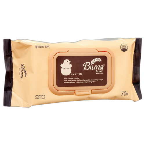 Bluna Wipes Premium 70 Ct Ivory W/Cap