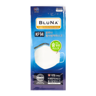 Bluna Face Mask Kf94 Ultra Fine White Large