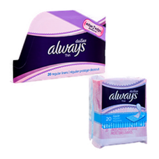 Always Thin Panty Liners 20Ct Regular