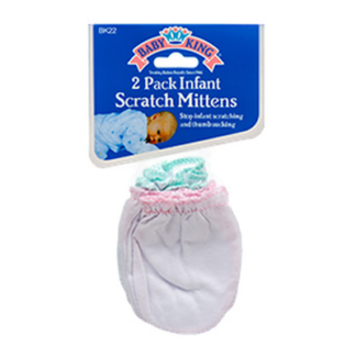 Baby Mitten 2Pc Asst Clr #Bk22