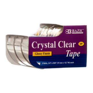 Bazic Tape Clear 3Pk 3/4 X 500" #929