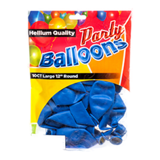 Balloon Standard Royal Blue 12" 10Ct