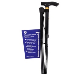 Foldable Walking Cane Aluminium Asst Color