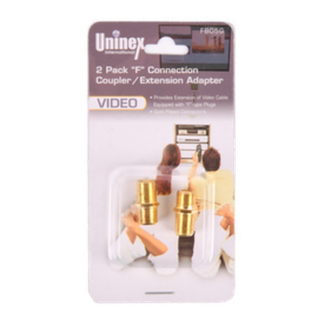 Uninex 2Pk F Coennection Adapter