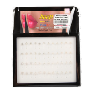 Nosering Hoop Silver W/ Cubic