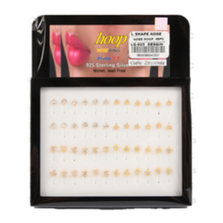 Nosering Hoop Gold W/ Cubic