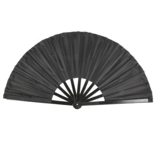 Folding Hand Fan Big Black Color