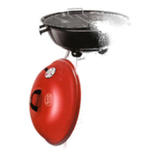 Bbq Grill Round 18" W/ Wheels Red