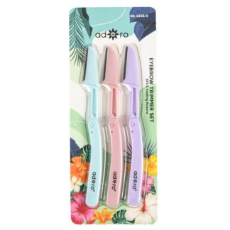 Adoro Eyebrow Trimmer Set Asst Color 3 Pc