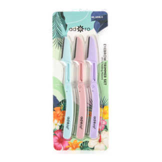 Adoro Eyebrow Trimmer Set Asst Color 3 Pc