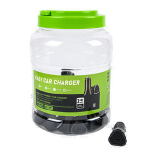 Fast Car Charger Type-C Black In A Jar