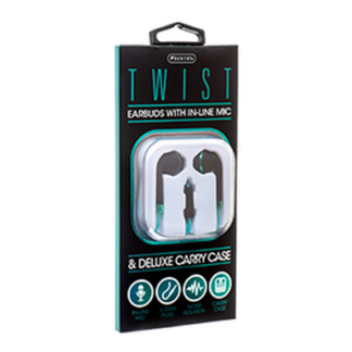 Sentry Twist Earbuds W.Mic Teal