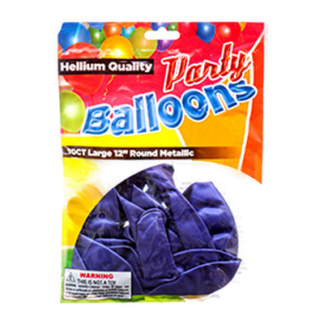 Balloon Metallic Purple 12" 10Ct