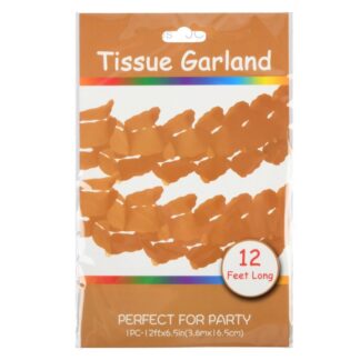 Tissue Garland 12Ft Gold