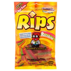 Rips Sour Candy 3.5Oz Rainbow Peelable Pieces
