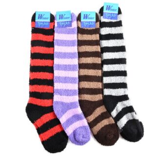 Hw Socks Long W/ Stripes Asst Colors #So023