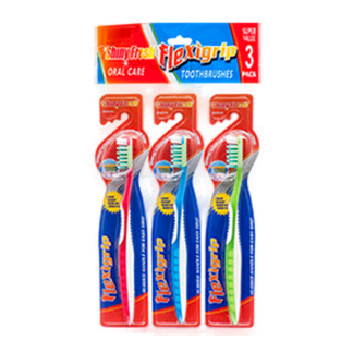 Toothbrush 3Pc Flexgrip Individual Pack