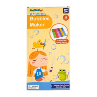 Toy 12Pc Bubble Wands Set Asst Color