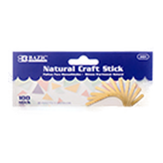Bazic Craft Wood Stick 100 Pc Natural Color