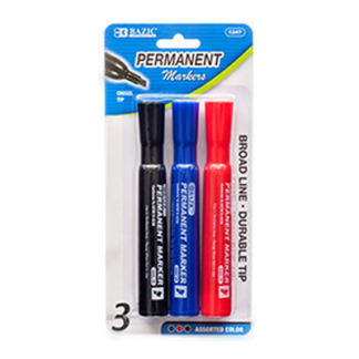 Bazic Marker 3Pc Asst Color