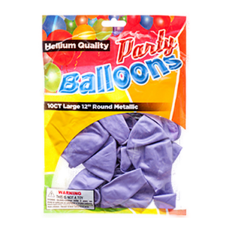 Balloon Metallic Lavender 12" 10 Ct