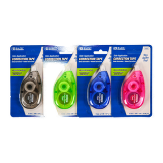 Bazic Correction Tape Jumbo Asst Color 6.56 Yrd