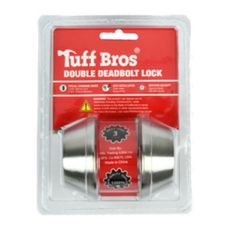 Tuff Bros Double Deadbolt Lock Silver