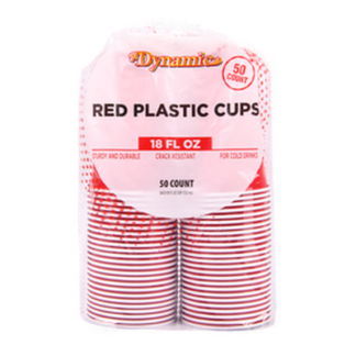 Plastic Cup Dynamic 18Oz Red 50Ct