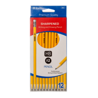 Bazic Pencil #2 12 Pc Pre Sharpened