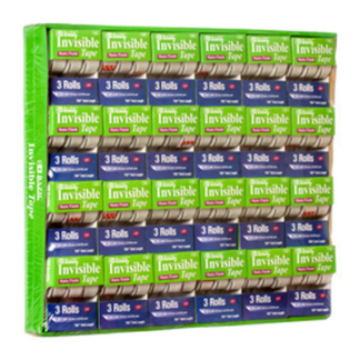 Bazic Tape Invisible/Transparent Combo 3Pk 3/4 X 250" Display #938