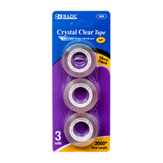 Bazic Tape Refill 3Pc Crystal Clear