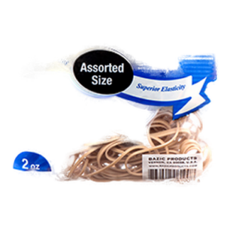 Bazic Rubber Band 2 Oz Assorted Size #6100